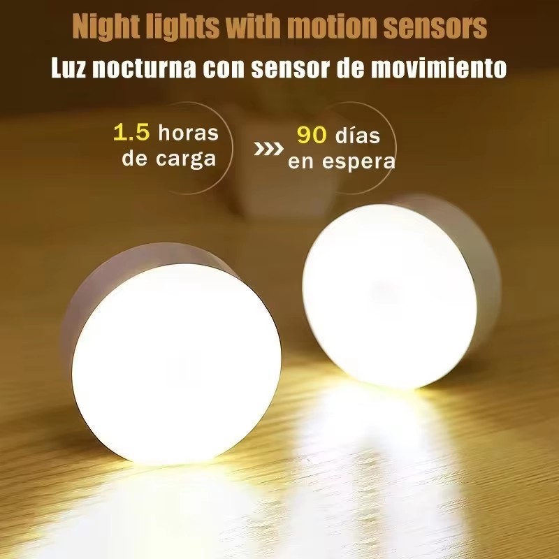 Light Switch - USB充電式LEDナイトライト、スイッチ付き、モーションセンサー搭載マグネット式ワイヤレスランプ、クローゼットやベッドサイドキャビネットに最適な暖色光、ちらつきなし