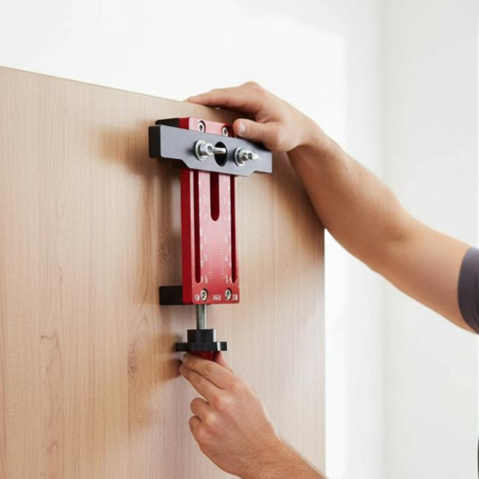 Cabinet Hinges - キャビネット穴位置決め器 正確な位置決め ドア取り付けテンプレート キャビネット金具ジグ 使いやすいドアヒンジドリルジグ