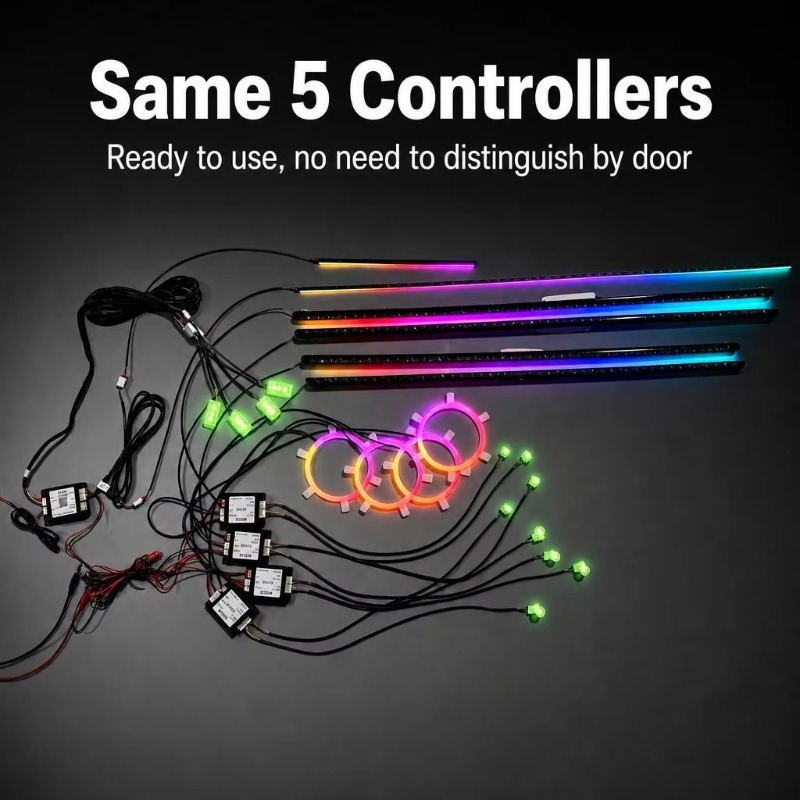 カー用アンビエントライトキット 18 in 1 ドラゴンスケ - Door Handle のレビューと価格