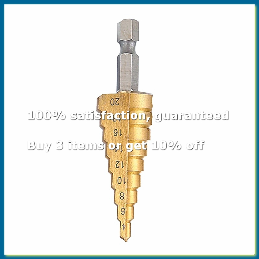 4-20mm HSS ストレート溝ステップドリルビット木材金 - Drill Bits のレビューと価格