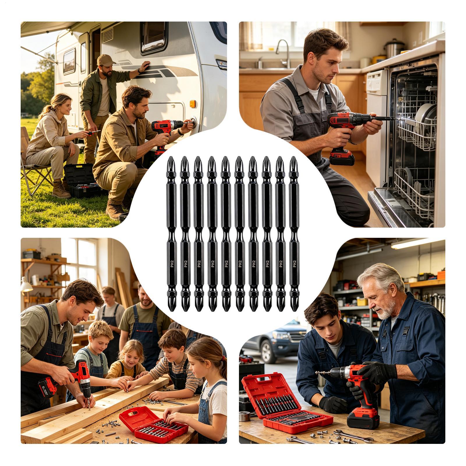 ドリル用磁気ビット両端フライス加工磁気ドライバーヘッドキット - Drill Bits のレビューと価格