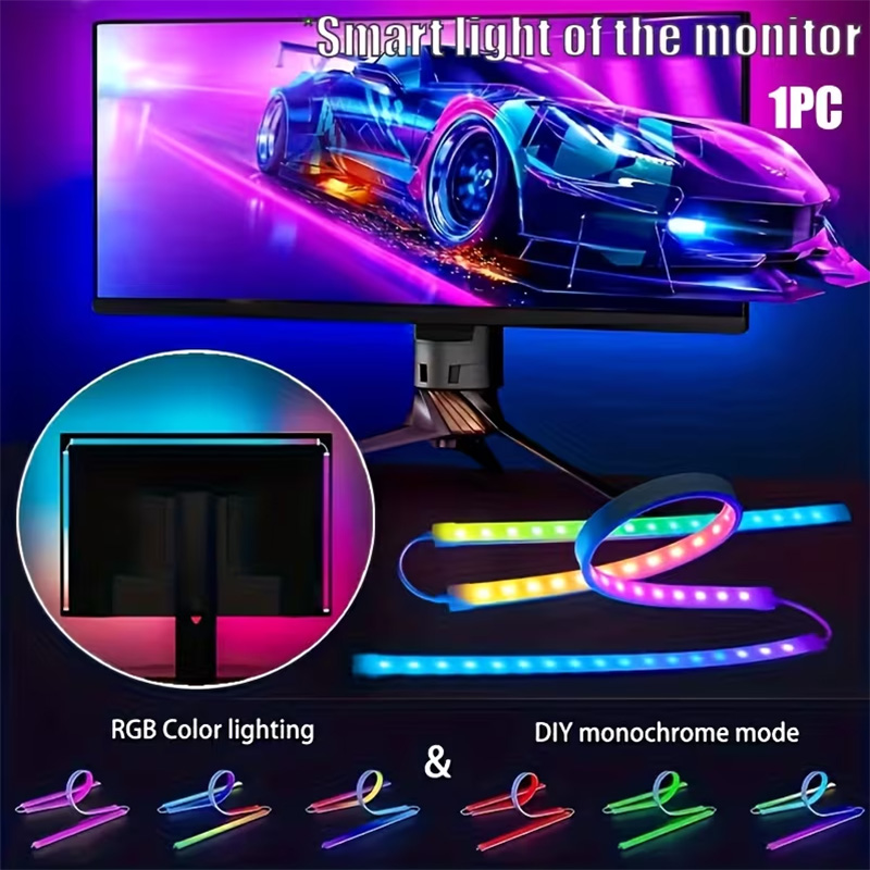 RGB ゲーミングライト ストリップ モニター バックライト - Led Strip Lights のレビューと価格