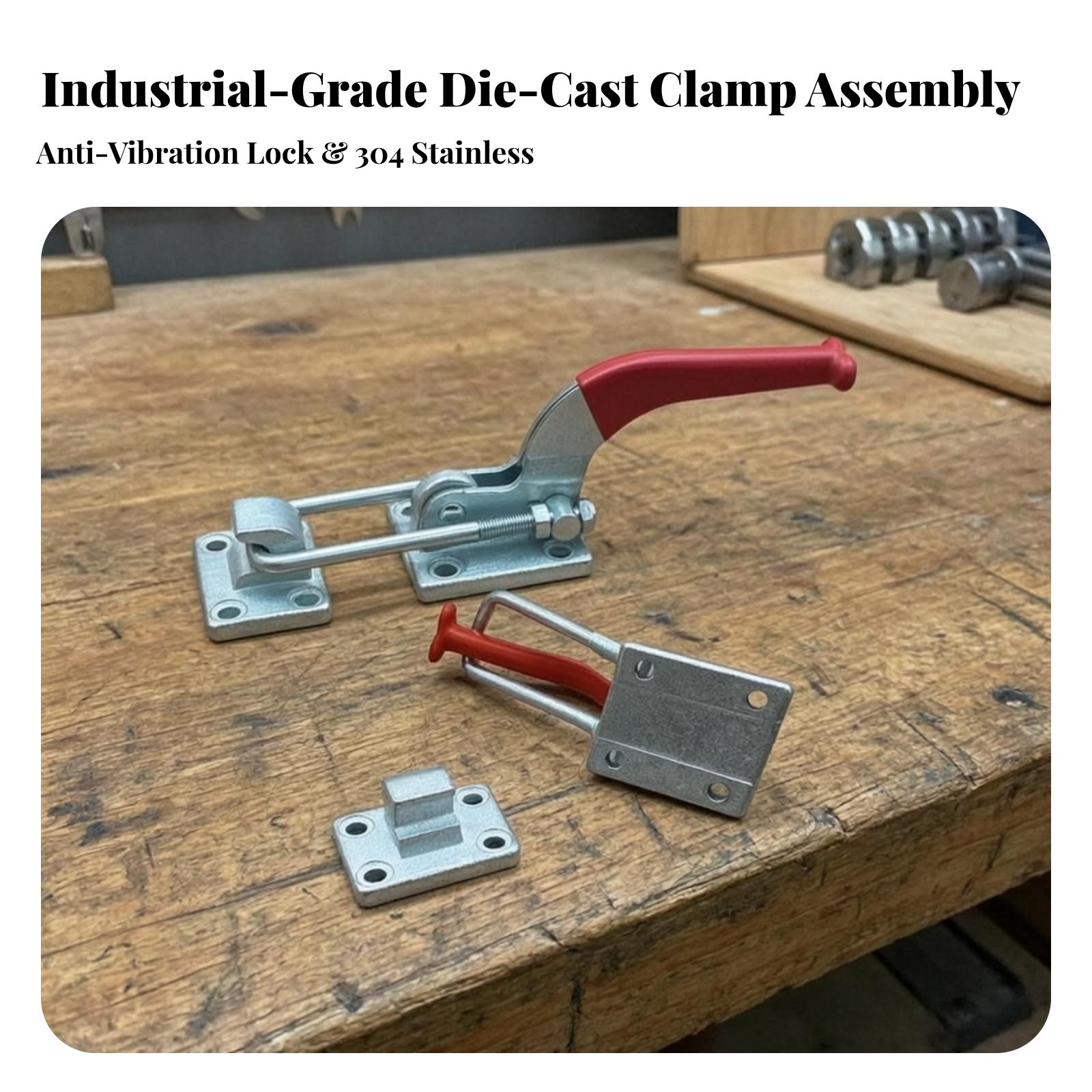 調整可能なクランプロック式の鉄製トグルラッチ。220mmの赤 - Door Handle のレビューと価格